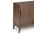 Harper 30 Inch Wide Solid Hardwood Mid-Century Modern Low Storage Cabinet