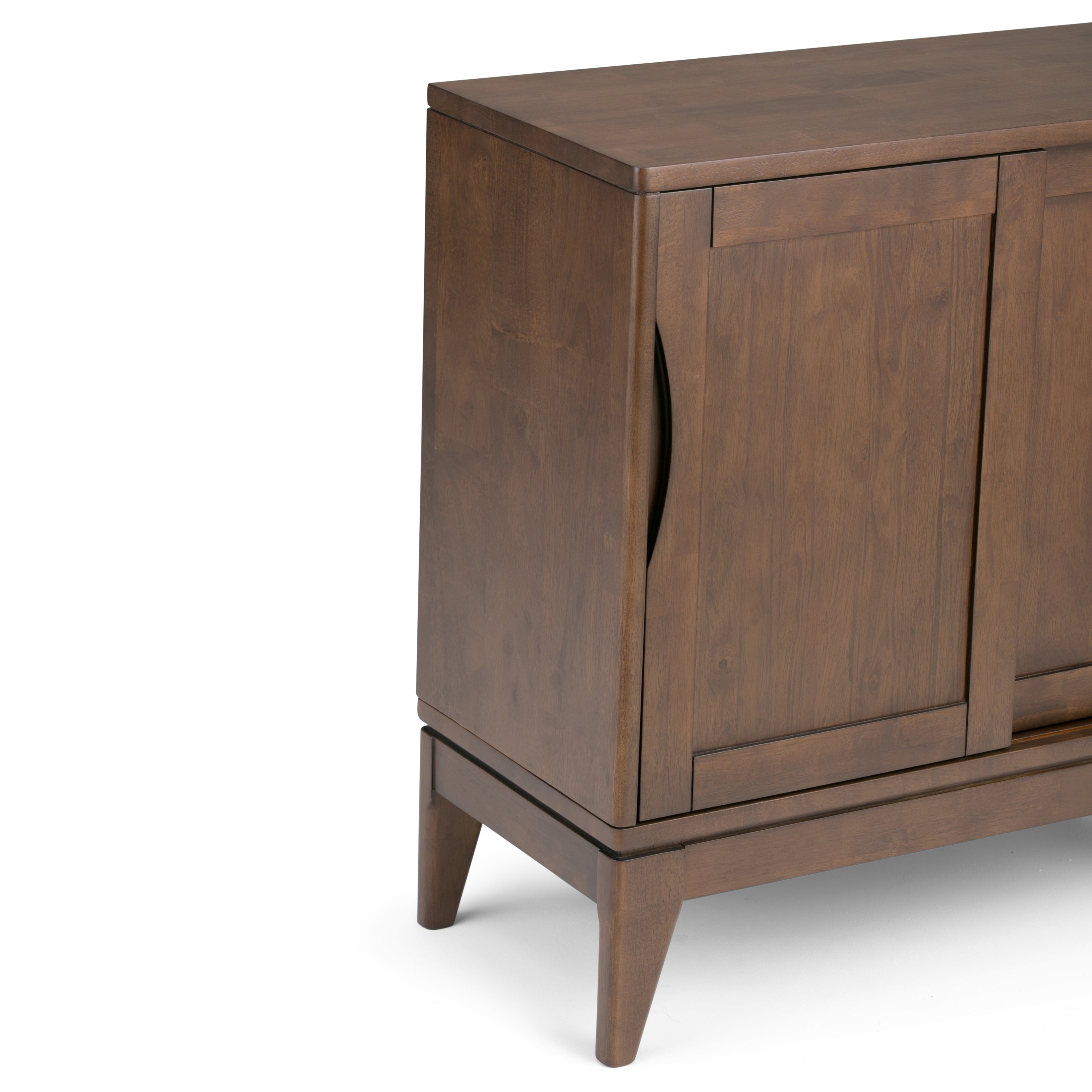 Harper 30 Inch Wide Solid Hardwood Mid-Century Modern Low Storage Cabinet