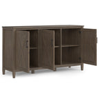 Ela 60 Inch Wide Solid Wood Storage Cabinet in Smoky