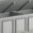 Amherst Solid Wood Entryway Storage Bench in Fog