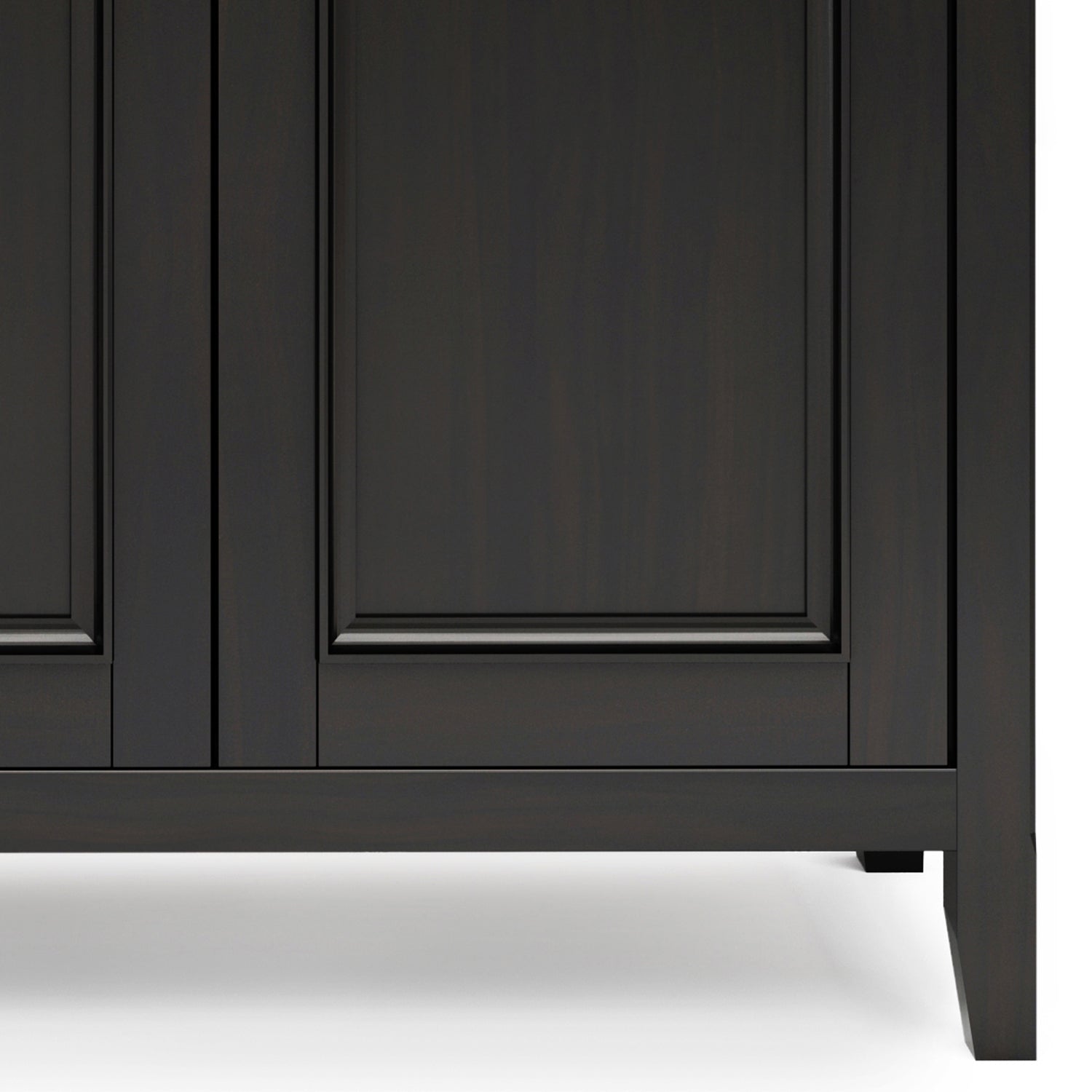 Amherst 66 Inch Wide Solid Wood Transitional 4 Door Storage Cabinet in Hickory