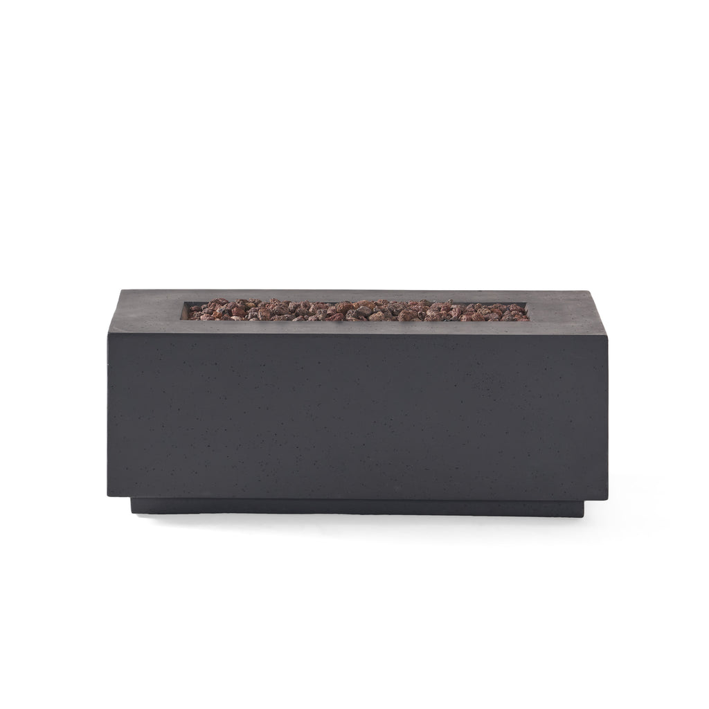 40" Outdoor 40,000 BTU Rectangular MgO Concrete Propane Fire Pit