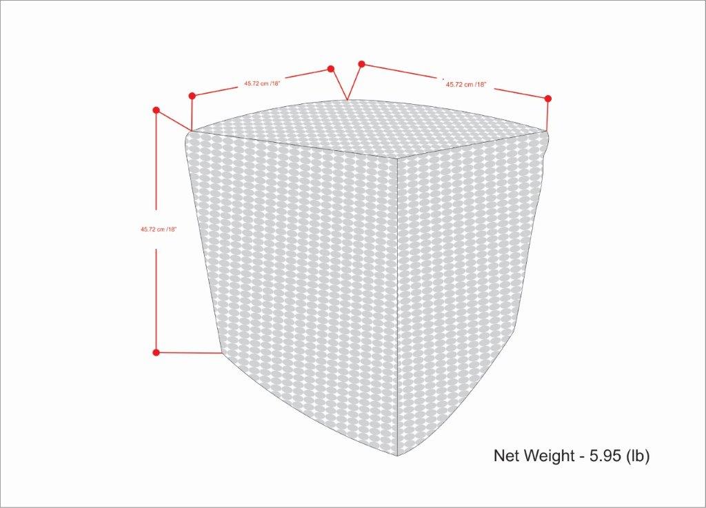 Zelma Square Woven Outdoor / Indoor Pouf