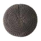 Hazel Knitted Cotton Yarn 20 x 20 Round Pouf