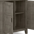 Burlington 30 Inch Wide Solid Wood Low Storage Cabinet in Farmhouse