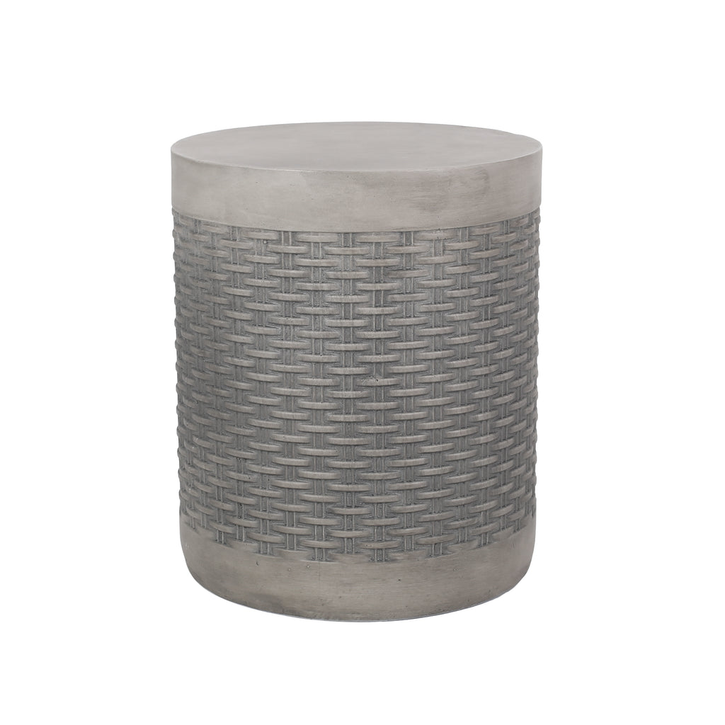 Outdoor Lightweight Round Concrete Side Table