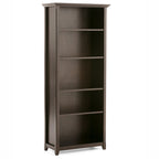 Amherst 30 Inch Solid Wood 5 Shelf Bookcase in Hickory