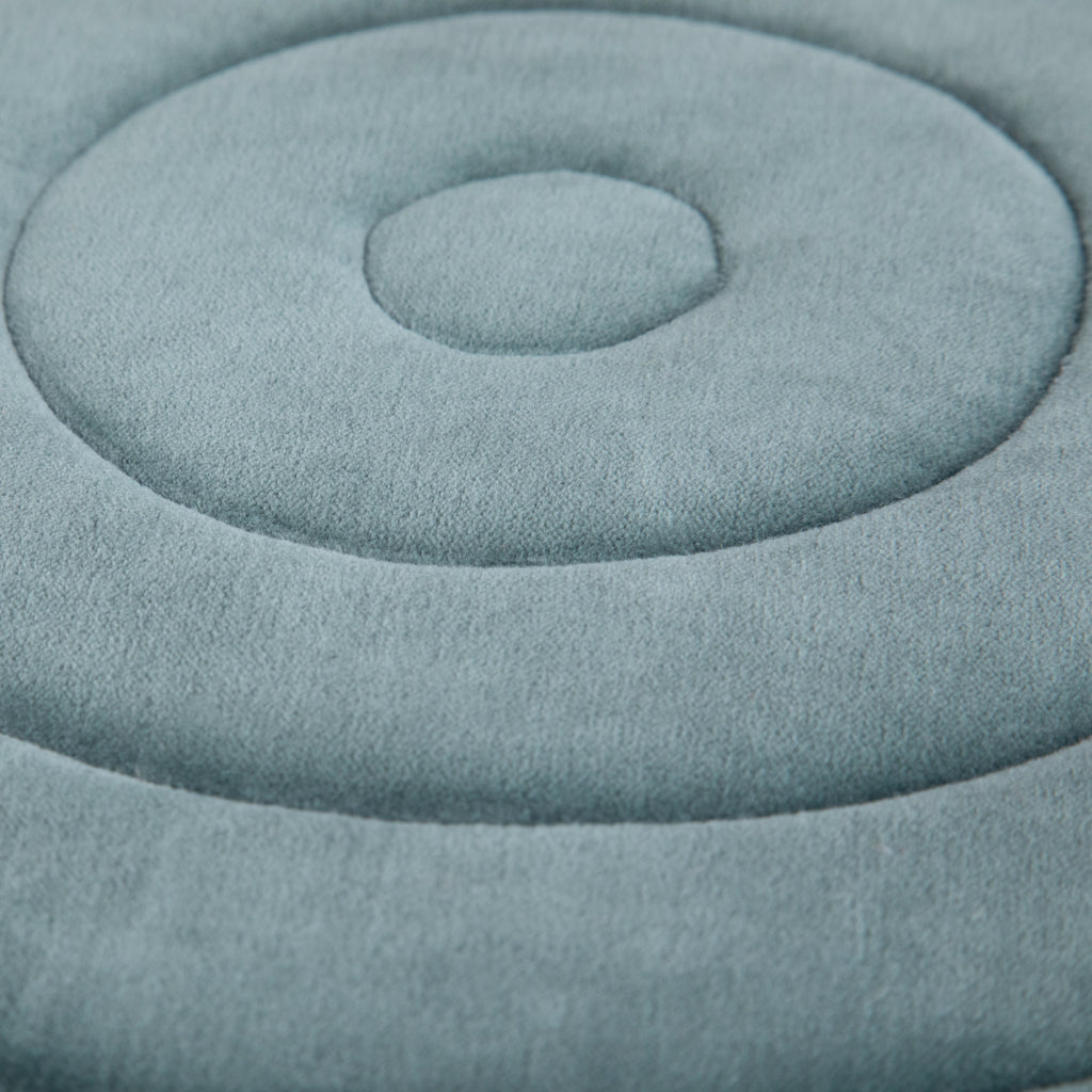 Vivienne Round Pouf - Turquoise