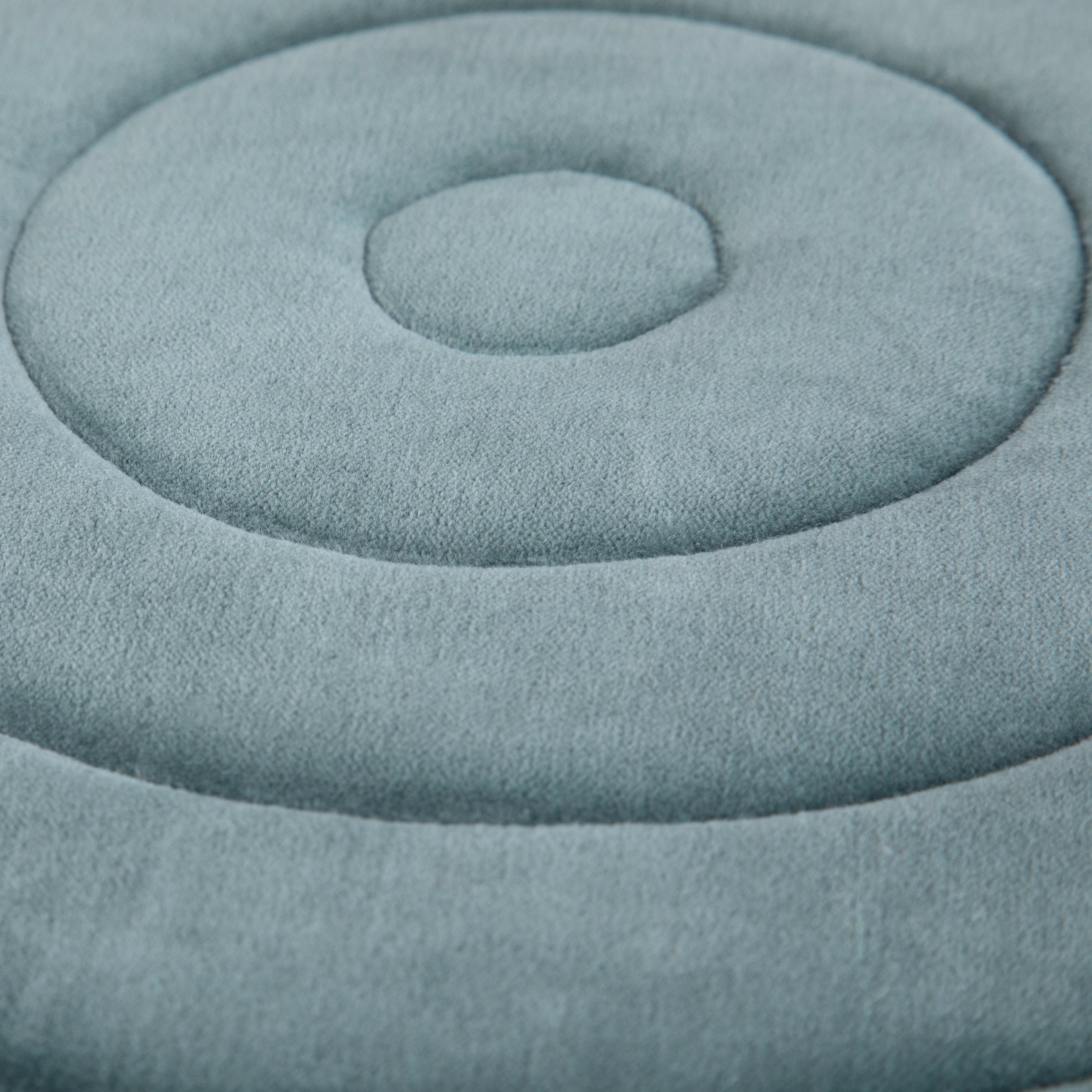 Vivienne Round Pouf - Turquoise