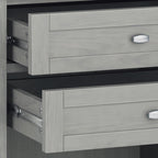 Warm Shaker Solid Wood Nightstand in Fog