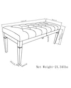 Waverly - Tufted Ottoman Bench - Cloud