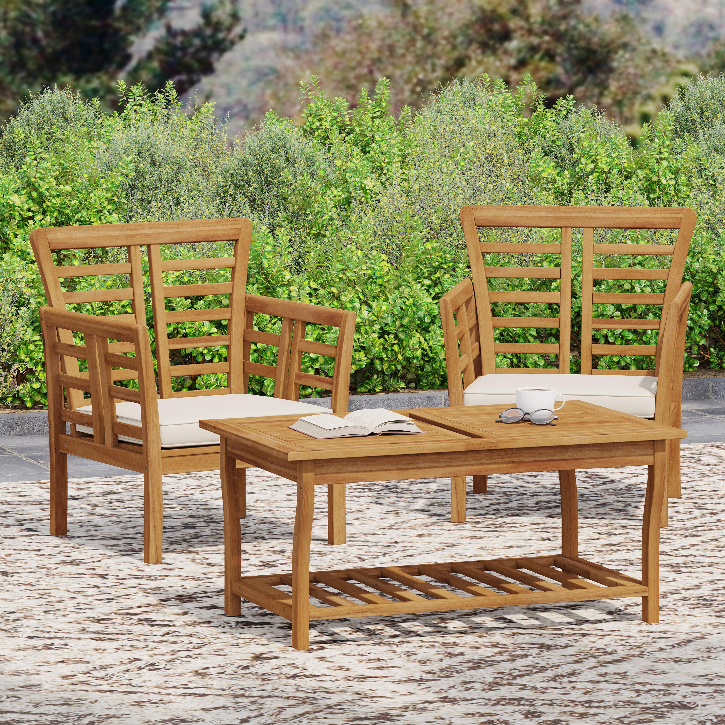 Caydon 2 Club Chairs + Table Set