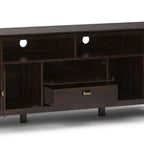 Artisan 72 Inch Wide Solid Wood TV Stand in Tobacco