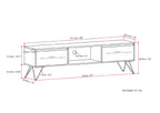 Hunter 68 Inch Wide Solid Mango Wood TV Stand