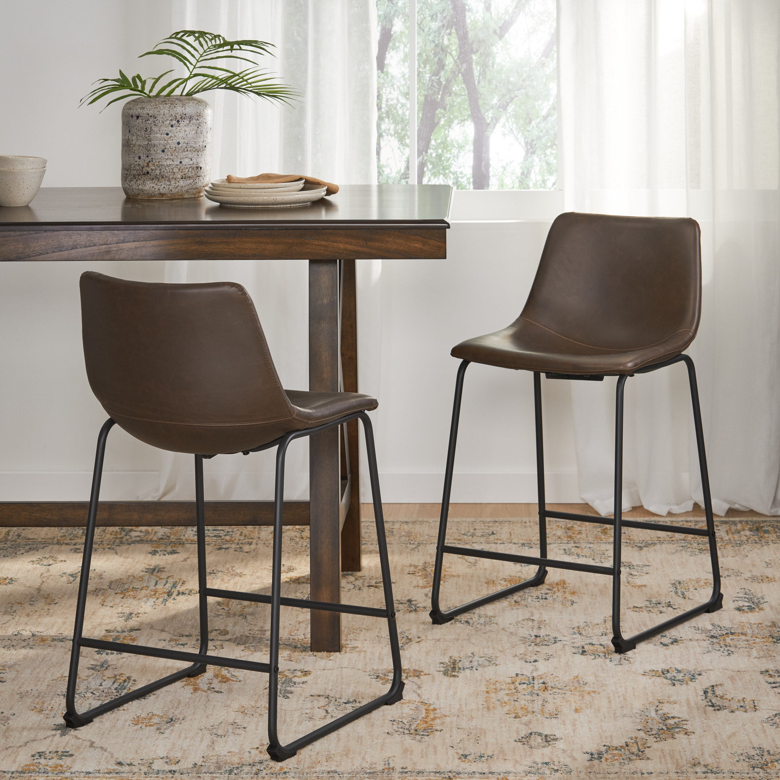 Vintage Style Dining Counter Stools