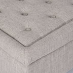 Storage Ottoman Bench with Solid Wood Legs