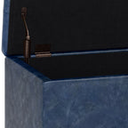 Cosmopolitan 34 Inch Wide Storage Ottoman in Denim