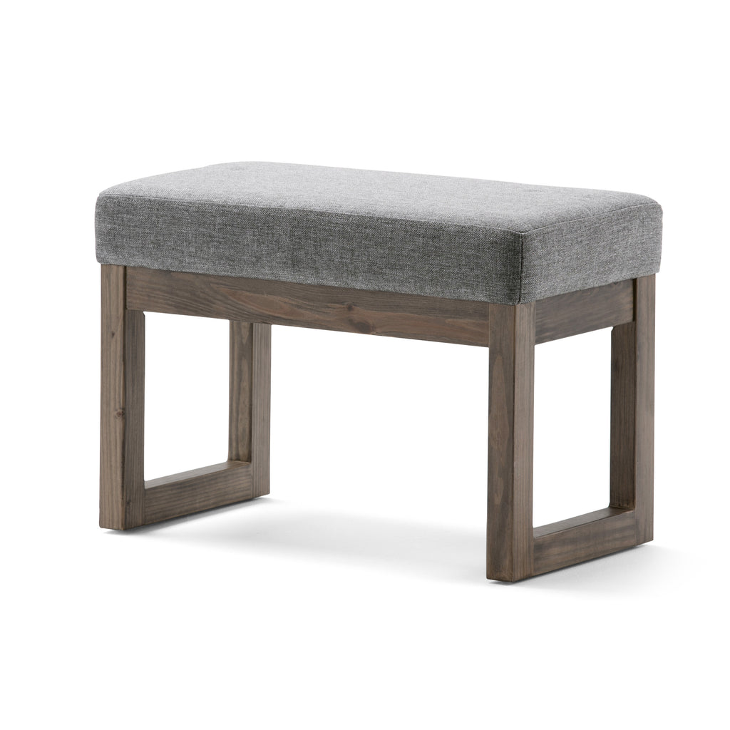 Milltown 27 Inch Wide Solid Wood Footstool