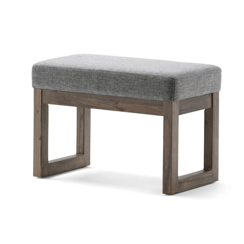 Milltown 27 Inch Wide Solid Wood Footstool