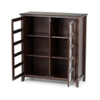 Burlington 40 Inch Wide Solid Wood Medium Storage Cabinet in Mahogany
