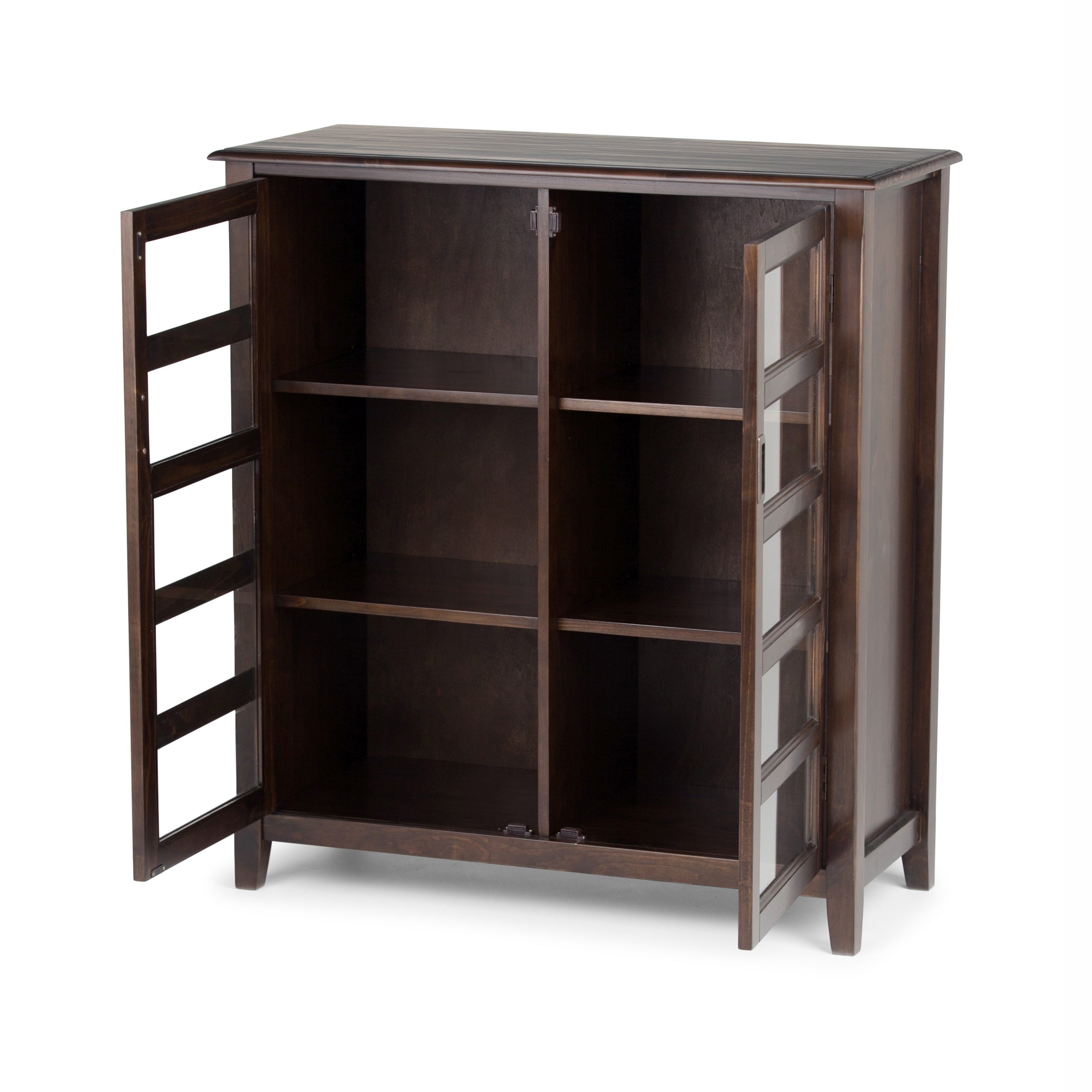 Burlington 40 Inch Wide Solid Wood Medium Storage Cabinet in Mahogany