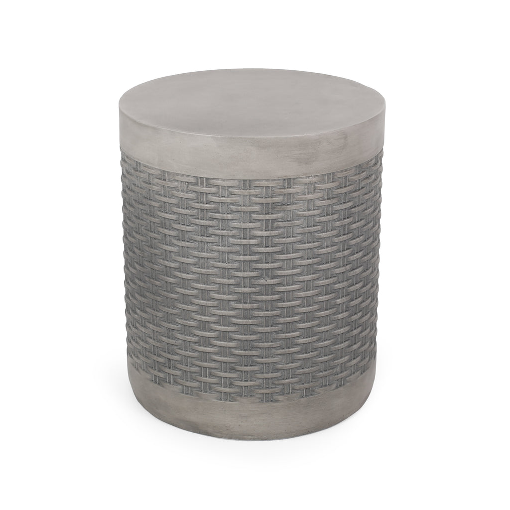 Outdoor Lightweight Round Concrete Side Table