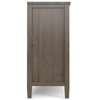 Ela 32 Inch Wide Solid Wood Low Storage Cabinet in Smoky