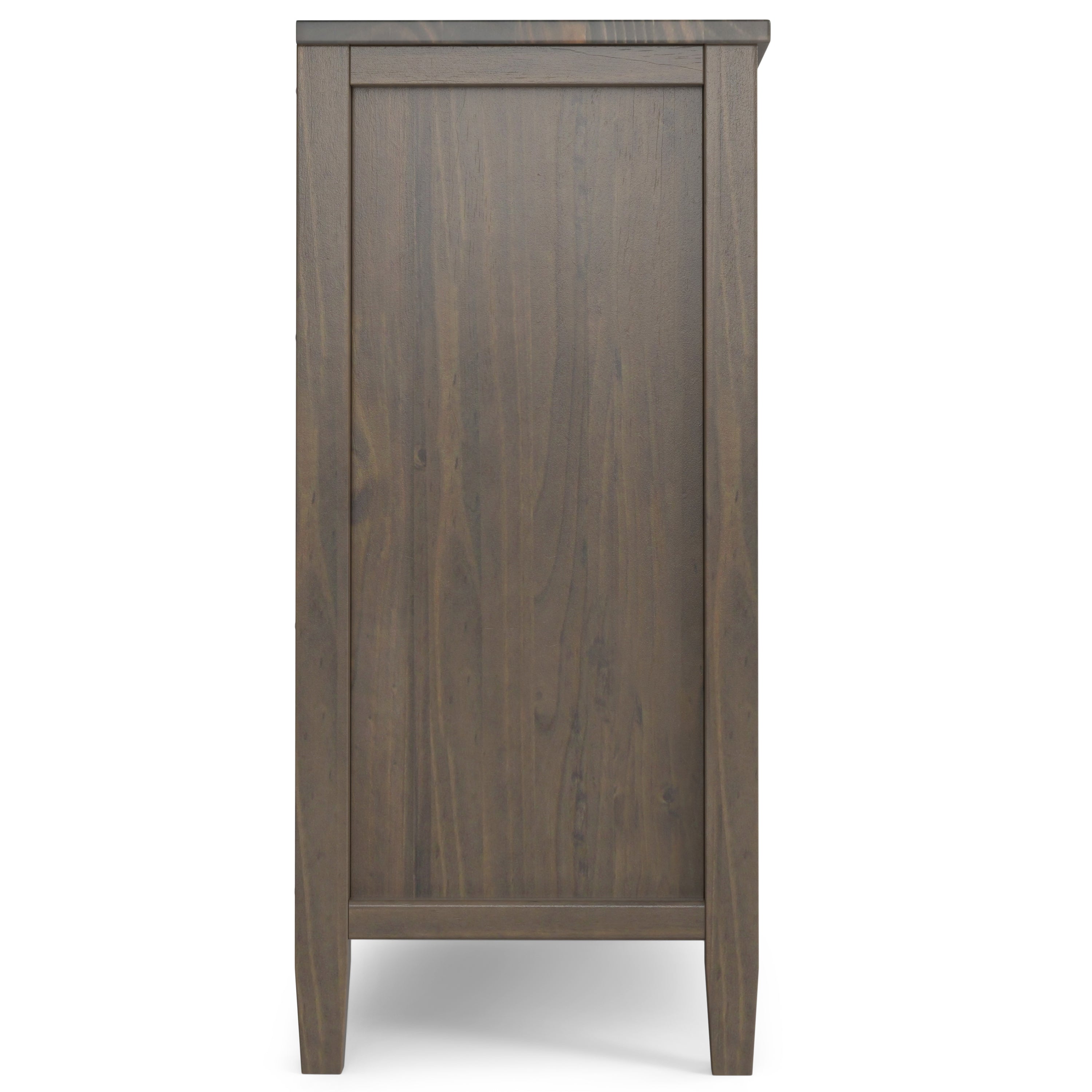 Ela 32 Inch Wide Solid Wood Low Storage Cabinet in Smoky