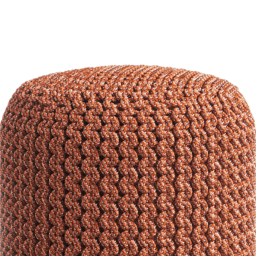 Wynne 18 Inch Wide Round Knitted Pouf