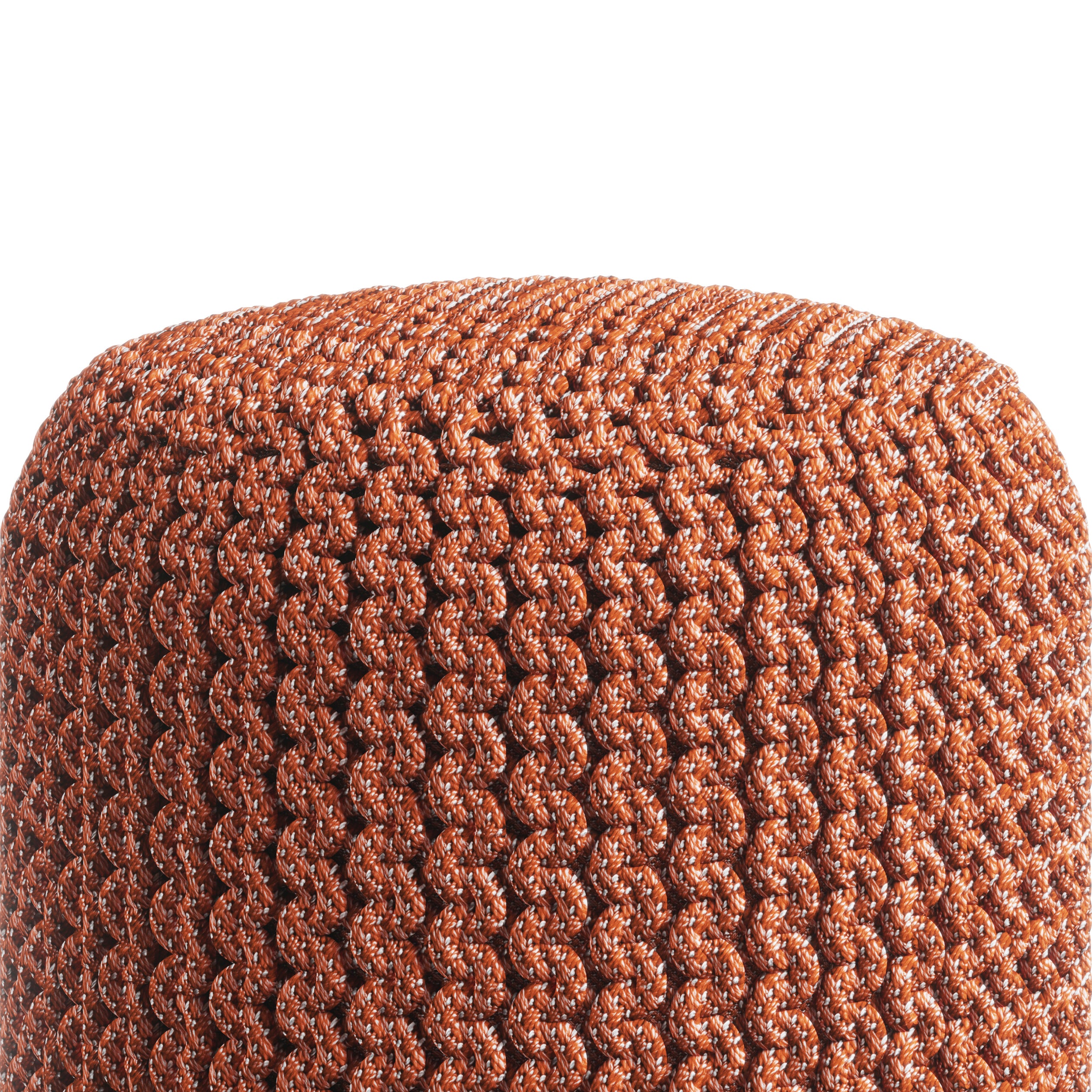 Wynne 18 Inch Wide Round Knitted Pouf