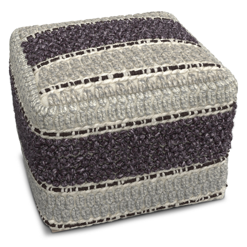 Grady Square Pouf - Magenta