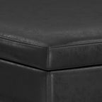 Owen 40 Inch Wide XL Square Coffee Table Storage Ottoman