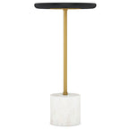 Turner 12-Inch Wide Solid Mango & Genuine Marble End Table