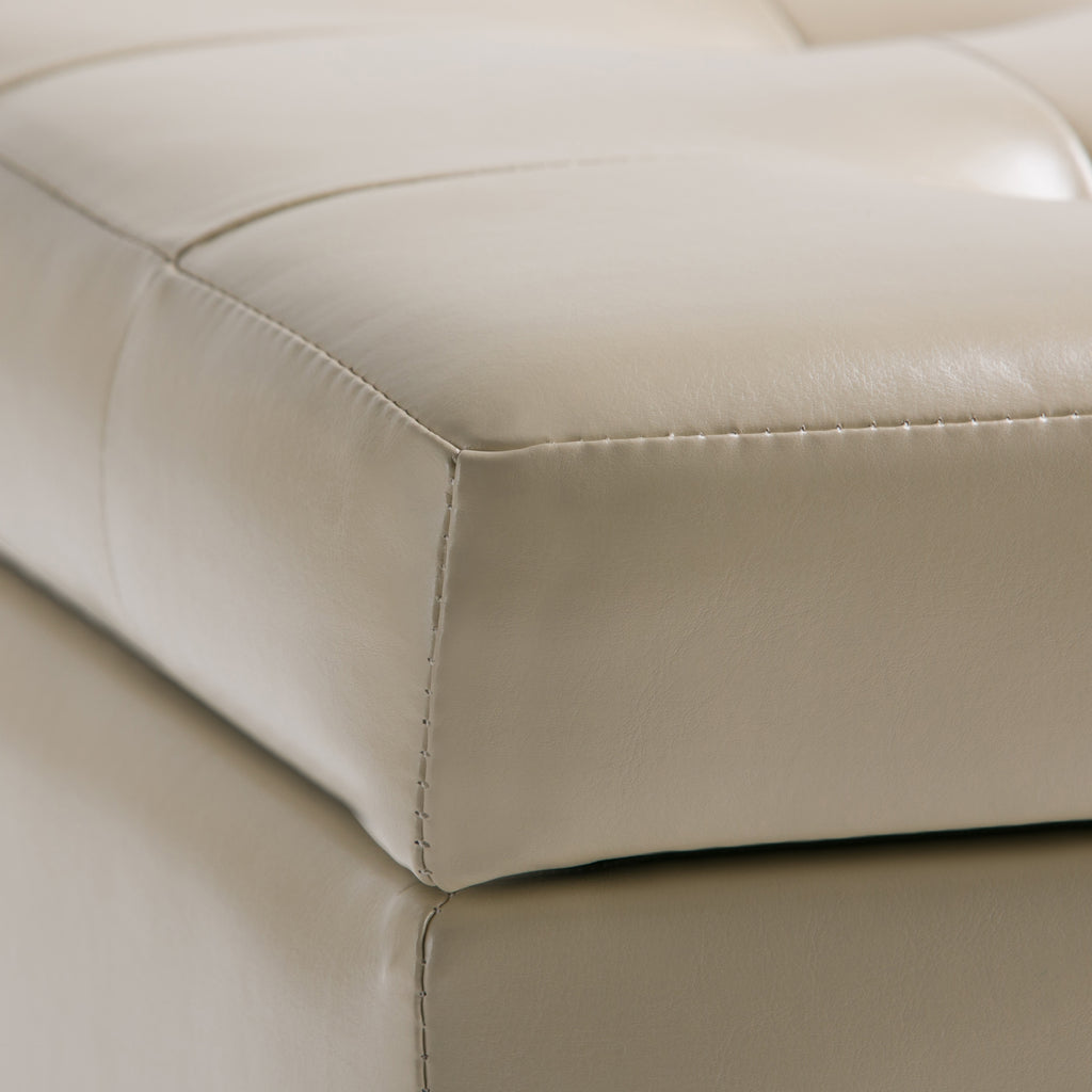 Cosmopolitan 34 Inch Wide Storage Ottoman in Satin