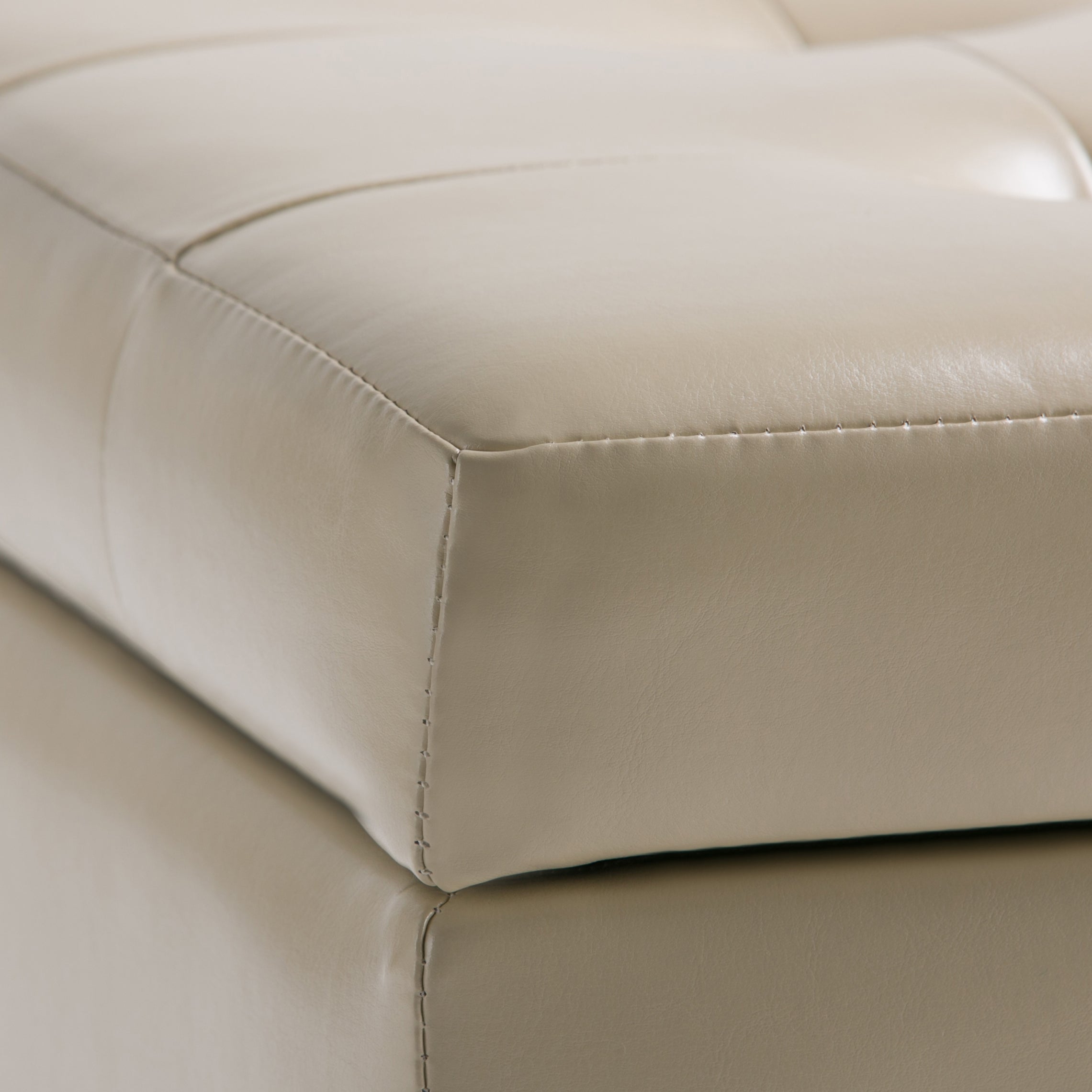 Cosmopolitan 34 Inch Wide Storage Ottoman in Satin