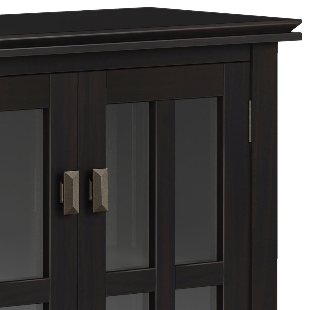 Artisan 30 Inch Wide Solid Wood Low Storage Cabinet in Hickory