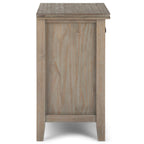 Artisan 24 Inch Wide Solid Wood Bedside Table in Distressed Grey