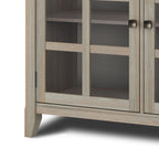 Acadian 62 Inch Wide Solid Wood Storage Cabinet in Distressed