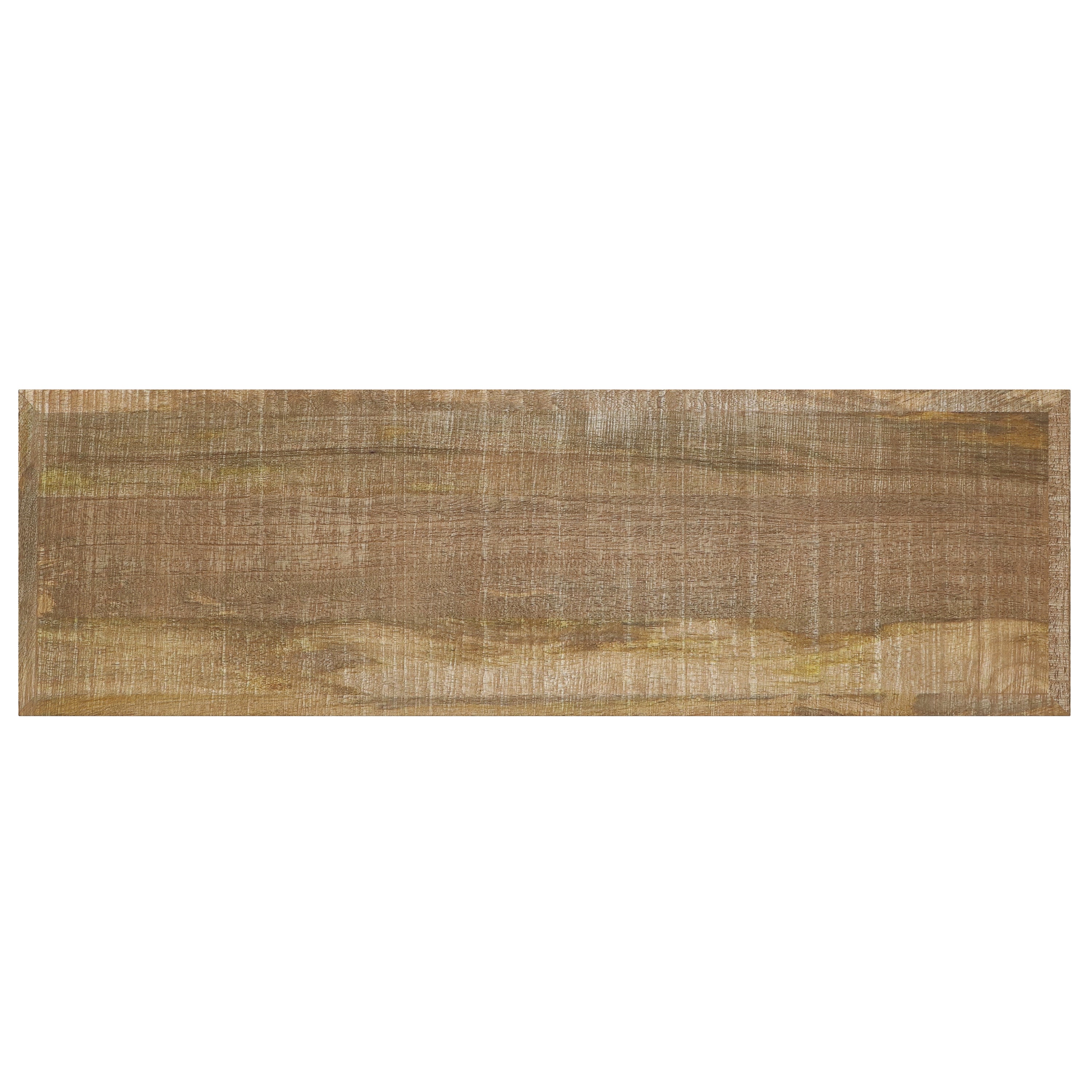 Durham 43 Inch Wide Solid Mango Wood Bench in Distressed