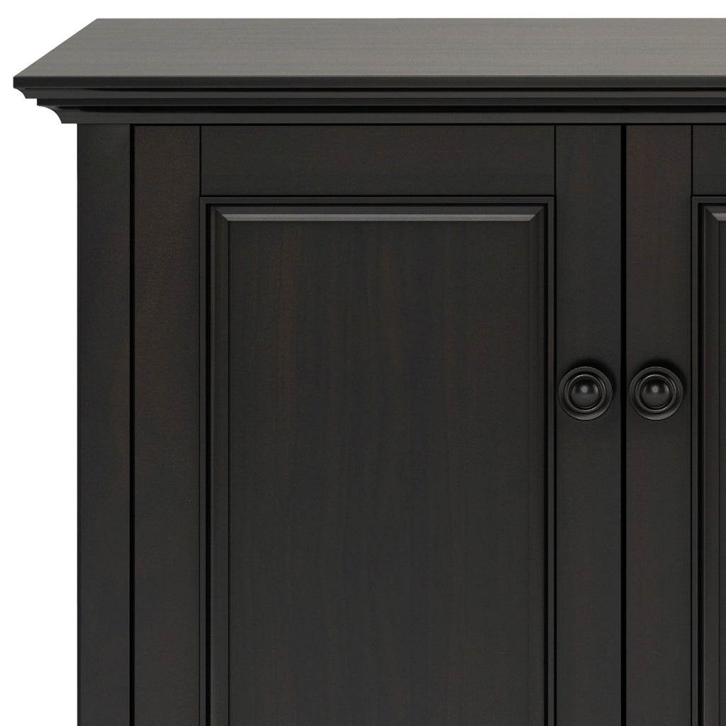 Amherst 66 Inch Wide Solid Wood Transitional 4 Door Storage Cabinet in Hickory