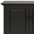 Amherst 66 Inch Wide Solid Wood Transitional 4 Door Storage Cabinet in Hickory