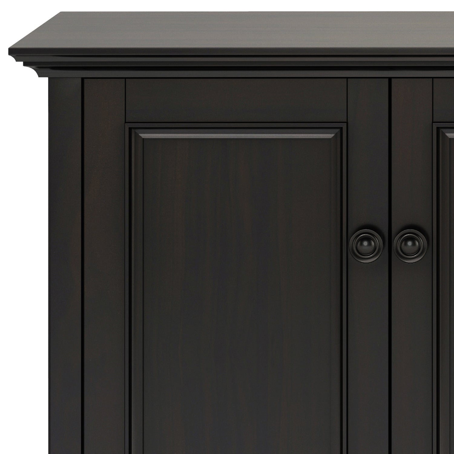 Amherst 66 Inch Wide Solid Wood Transitional 4 Door Storage Cabinet in Hickory