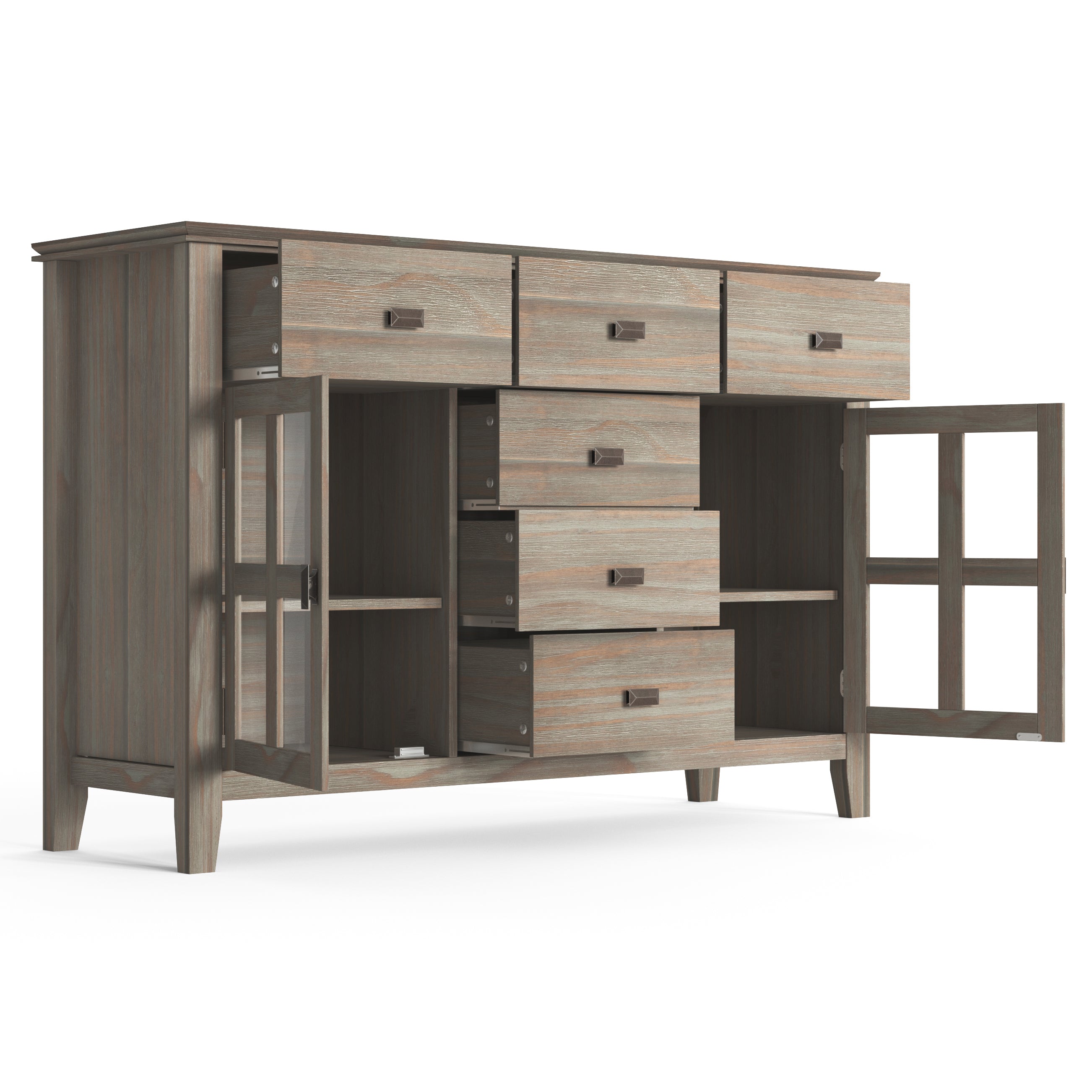 Artisan Solid Wood Sideboard Buffet in Distressed