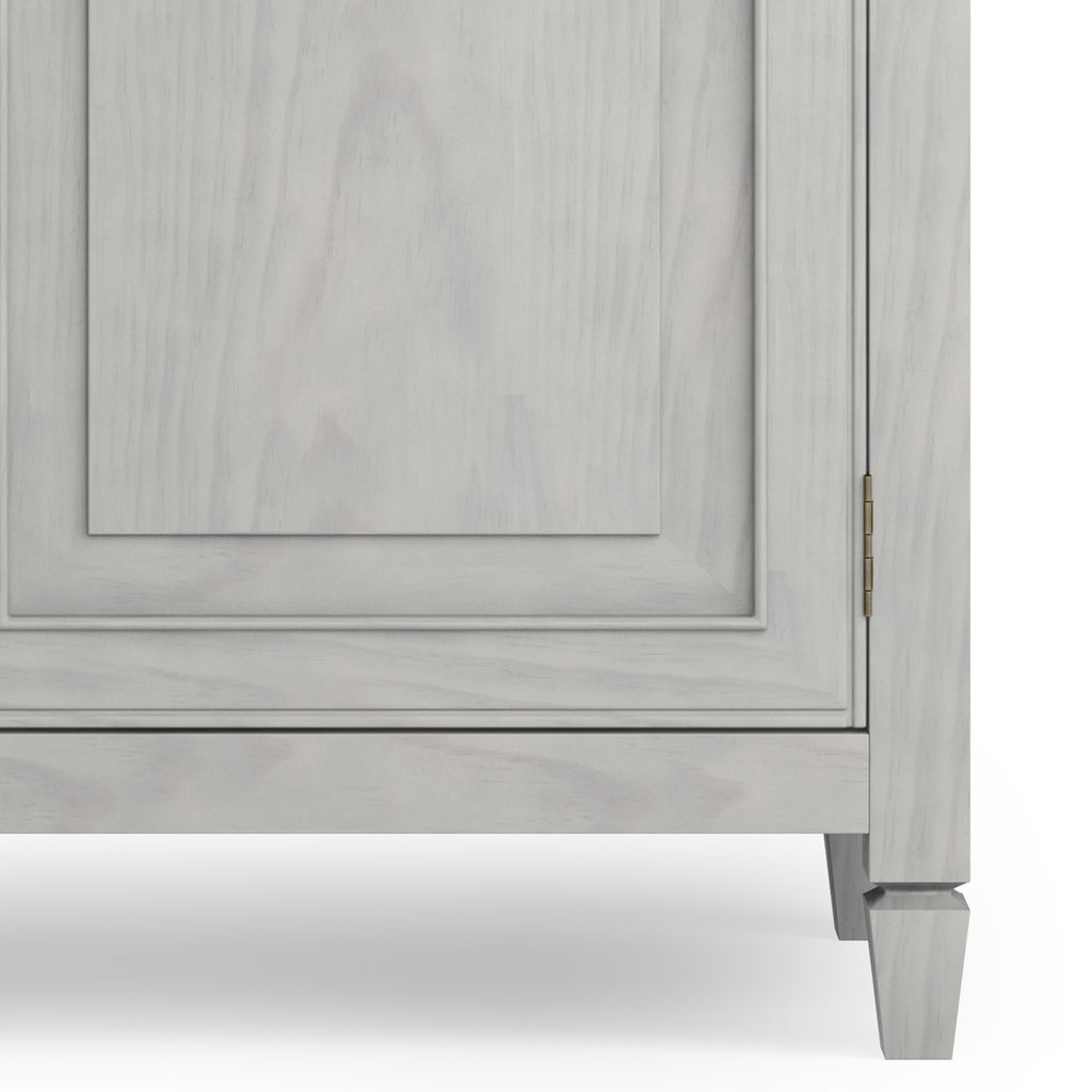 Connaught Solid Wood Entryway Storage Cabinet in Fog
