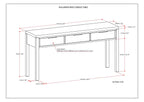 Hollander Solid Wood Wide Console Table in Warm