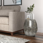 Flanigan 16 Inch Wide Metal Accent Table in Antique