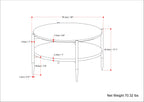 Wagner 30 Inch Wide Solid Acacia Wood Coffee Table