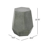 Metal Hammered End Table