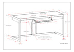 Erina Large Desk - Rustic