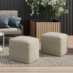 Zelma Square Woven Outdoor / Indoor Pouf